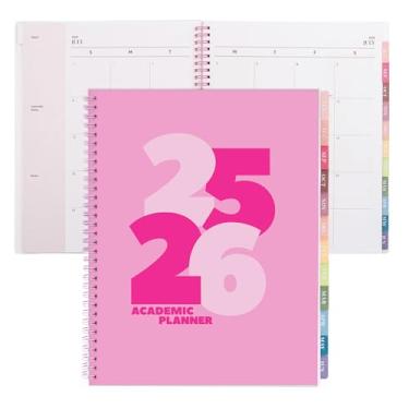 Imagem de Riley's Planner 2024-2025 Ano Acadêmico, Planejador semanal grosso de 18 meses – Agenda semanal e mensal ousada e distinta, capa resistente, páginas de notas, encadernação de fio duplo (21,5 x 28 cm,