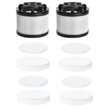 Imagem de LISWIC Substituição de filtro de vácuo LVAC-200 para aspirador de pó sem fio LEVOIT LVAC-200, pacote com 2 filtros pós-motor e 4 conjuntos de filtros pré-motor, branco