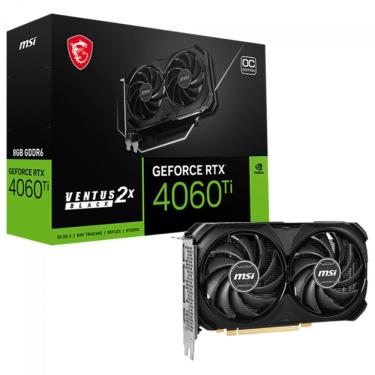 Imagem de Placa de Vídeo MSI Ventus 2X Black OC RTX 4060Ti 8GB GDDR6