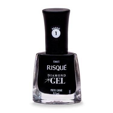 Imagem de Esmalte Risqué Diamond Gel Preto Caviar Cremoso 9,5ml