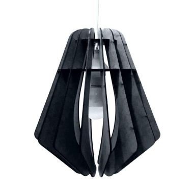 Imagem de Luminária Teto Tipo Pendente Bogotá Mdf - Completa Cor: Preta