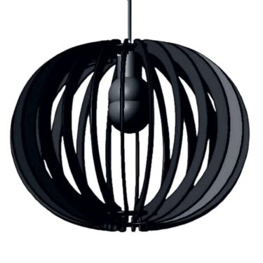 Imagem de Luminária Teto Tipo Pendente Lua Cheia Mdf - Completa Cor: Preta