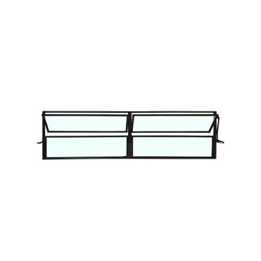 Imagem de Vitro Basculante 2 Seções Preto 40x120 Linha Esmeralda Vidro Liso