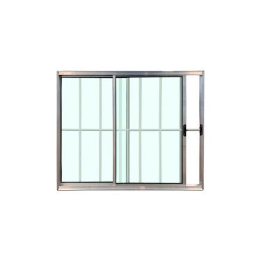 Imagem de Janela 2 Folhas Com Grade Brilhante 100x150 Linha 18 Esmeralda
