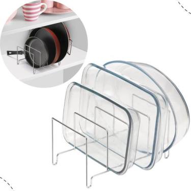 Imagem de orta Refratários e Frigideiras Cromado Arthi Organizador de Cozinha co