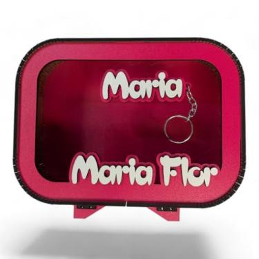 Imagem de Cofre Cofrinho de MDF Colorido Personalizado(ROSA PINK)