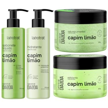 Imagem de Kit Banho Premium Labotrat Capim Completo 4 Produtos C/ Sais Cheiro De Fruta Corpo E Rosto