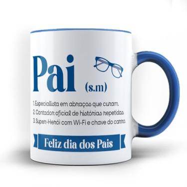 Imagem de Caneca xicara Pai Papai contador de histórias repetidas 25 (Azul)
