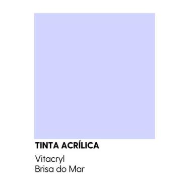 Imagem de Tinta Emborrachada Acetinada Azuis - Vitacryl, BRISA DO MAR, 3,6 lts