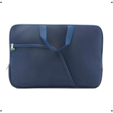 Imagem de Capa Case Luva Para Notebook Azul14,1 Polegadas, com Bolso, Impermeável, Anti-impacto e Bem Reforçada. - MGA Store