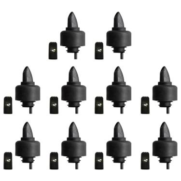 Imagem de The Pure Pour Despejadores de garrafa de licor – Bicos à prova de vazamento com tampas de poeira – Serve na maioria das garrafas de álcool, xarope, azeite de oliva e vinagre – Pode ser lavado na