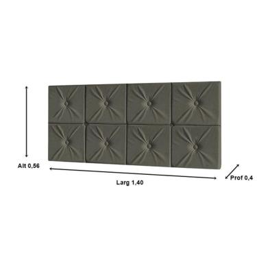 Imagem de Painel De Cama Casal 1,40 Ferrari Cor Cinza