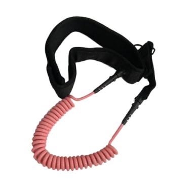 Imagem de oshhni Corda de tração para prancha de surfe, corda de cintura para prancha de remo, 10 pés, reta para de surfe, cinto para caiaque, longboard, fishboard, Rosa