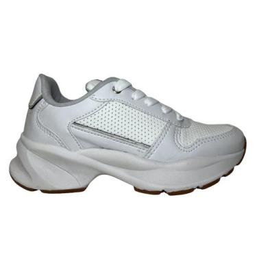 Imagem de Tênis fiocco infantil jogging rh1102, Branco prata, 35