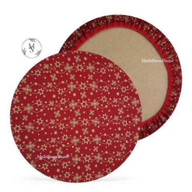 Imagem de 01 Capa de Sousplat Natalina Verde - 35 cm - Várias Cores e Estampas -