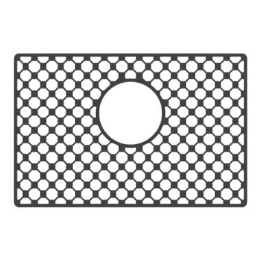 Imagem de YWJLQH Protetor de pia de silicone, tapete antiderrapante para pia de cozinha, para fundo de de porcelana de aço inoxidável, estilo fazenda, Preto