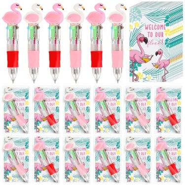 Imagem de Sayglossy 24 conjuntos de canetas esferográficas multicoloridas 4 em 1 de volta às aulas com cartões de apoio emocional, presentes para professores para escola, sala de aula, artigos de festa