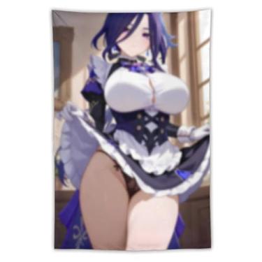 Imagem de LIEGBMEU Tapeçaria de biquíni sexy anime menina 101.6 cm x 152.4 cm interior exterior parede colcha arte decoração de tapeçaria caprichosa, AC043