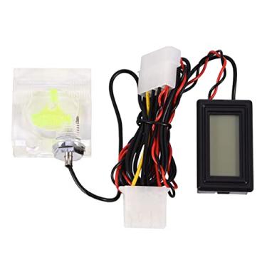 Imagem de Akozon PC Computador de 3 Vias Medidor de Fluxo e Kit de Termômetro Digital para Sistemas de Resfriamento de água - Monitoramento Em Tempo Real, Instalação Fácil, Completa Com Conectores e Grampos