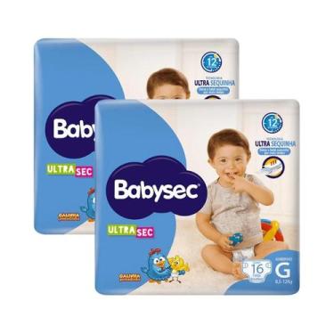 Imagem de Kit 2 Fraldas Babysec Ultrasec Jumbinho Galinha Pintadinha G com 16 un