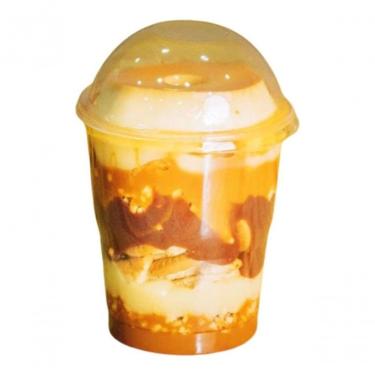 Imagem de 20 Copos Com Tampa Bolha 250ml + 20 Formas Para Pudim 80ml