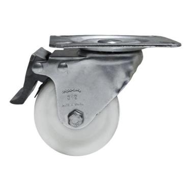 Imagem de Rodízio Giratório Aço Zincado Nylon GLRON 312 N 150KG - 1 Unidades Bor
