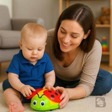 Imagem de Brinquedo Interativo Infantil Com Rodinhas Joaninha Educativo Estimulo