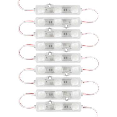 Imagem de SUNLITOPTO Módulo de LED, luz de espelho de janela branca 100 peças 50 pés 2835 SMD 130LM por módulo de LED luz à prova d'água para placas de publicidade com fita adesiva traseira (luz branca 6500K)