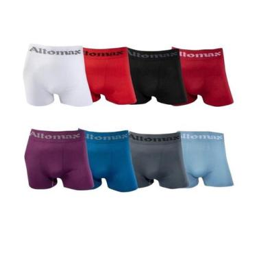 Imagem de Kit com 05 pecas Cueca Box Boxer Masculino Altomax Sem Costura Microfi
