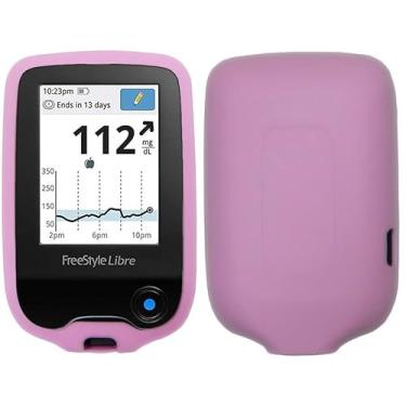 Imagem de Capa macia de silicone premium para Freestyle Libre 3 / Freestyle Libre 2 (monitor contínuo de glicose) (roxo claro)