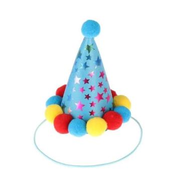 Imagem de Chapeu de aniversario festa pet cachorro gato escolha - DOGECO, AZUL