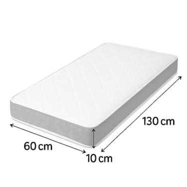 Imagem de Colchão Infantil Berço Impermeável D18 Antiácaro Seguro Antialérgico(1,30x60x10cm (Brasil))