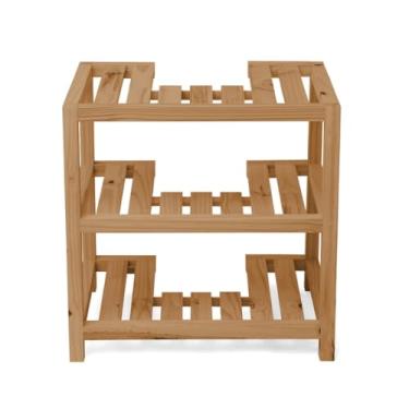 Imagem de Móvel Pia Coluna Banheiro, Estante para Banheiro Pia Coluna, Gabinete, Envernizado Acabamento PLUS(MEL-BAN02)