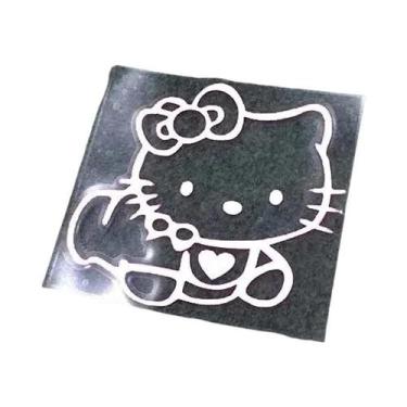 Imagem de Adesivos Decorativos Hello Kitty Rosa para Carro e Motocicleta Honda -