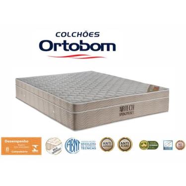 Imagem de Colchão Casal Padrão Ortobom Airtech Molas Ensacadas 138x188x30