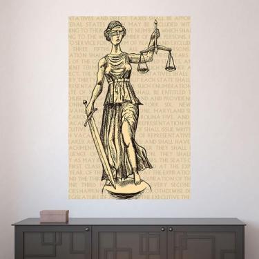 Imagem de Painel Adesivo de Parede - Estátua Deusa da Justiça - Direito - 1637pn