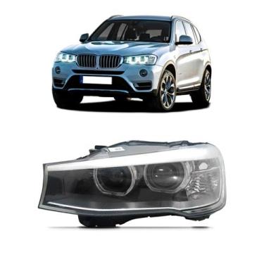 Imagem de Farol Bmw X3 2013 2014 2015 2016 Eletrico C/led Drl - TYC, Esquerdo