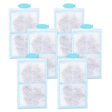 Imagem de Carkio Cartucho de filtro PF-M para cartuchos de barbatana superior, cartucho de filtro de aquário de substituição de carbono espesso para filtros de energia TOP FIN PF10 - pacote com 6