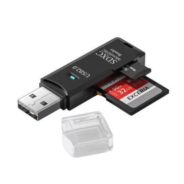 Imagem de Leitor de Cartão de Memória SD e MicroSD (TF) USB 2.0 - Djahpenha