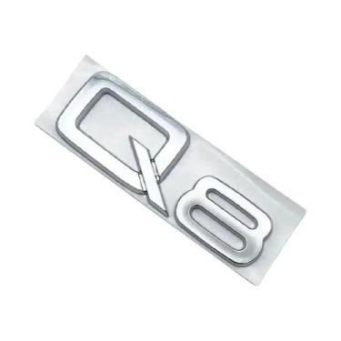 Imagem de Letras E Números Cromados 3D Pretos, Adesivo De Emblema Para Porta-mal