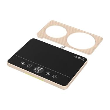 Imagem de FytStycale Aquecedor de canecas com desligamento automático, portátil, controle de temperatura ajustável com temporizador, aquecedor elétrico de bebidas para, Bege Amarelo