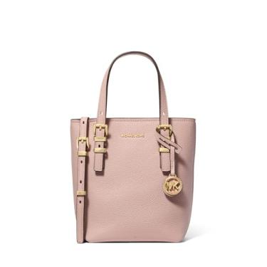 Imagem de Michael Kors Quinn Bolsa tiracolo extra pequena, ferragens douradas/couro seixo/rosa macio