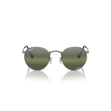 Imagem de Ray-Ban Óculos De Sol Redondos Metal Rb3447, Verde Escuro, Polarizado, Degradê Metálico/Transparente, 50 Mm