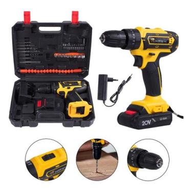 Imagem de Parafusadeira Furadeira De Impacto Com Bateria E Maleta - Hawk