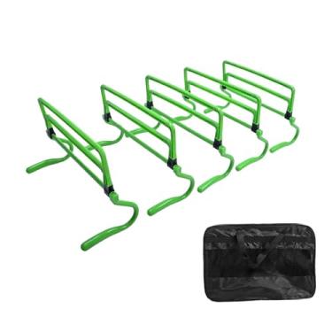 Imagem de Zxpjkyu 5x Barreiras de Agilidade, Melhoria de Velocidade Ajustável para Futebol, Basquete, Corrida, Indoor E Outdoor, Verde