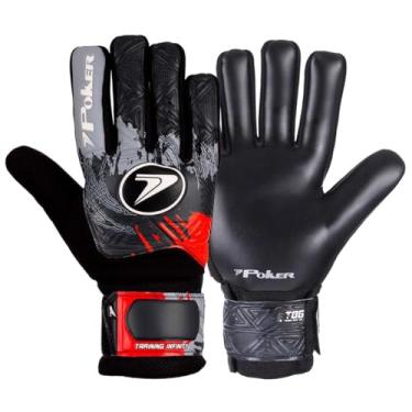 Imagem de Luva De Goleiro Poker Infinity Campo Society Futsal Training - Vermelho/Preto - 11