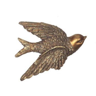 Imagem de Escultura de parede S-MANTIS Vintage Antique Bird Resin 3,8x5,8 polega