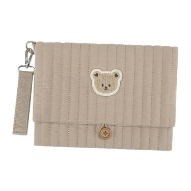 Imagem de Dynwave Organizador de fraldas de pano para bebê, bolsa para fraldas reutilizável para carrinho de bebê, organizador de bolsa para quarto de hotel, compras ao, Marrom