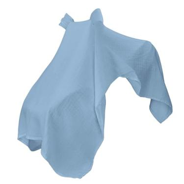 Imagem de predolo Capa para Cadeirinha de Bebê, Proteção Solar de Verão, Musselina de Algodão Macia E Respirável, Proteção Extra Grande, Capota para Cadeirinha de Bebê, azul