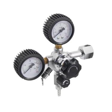 Imagem de Regulador de CO2 para barris de cerveja de pressão, medidor duplo, válvula de pressão ajustável, encaixe W21.8/CGA320, uso em barril de cerveja artesanal e comercial(CGA32 Inlet)